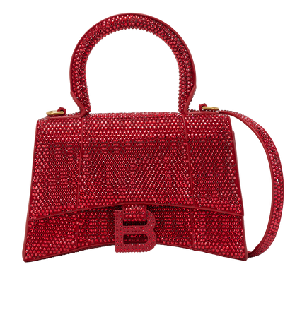Rhinestone Hourglass XS, &pound;950, Handbags, Red, Leather, Front view